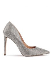 Steve Madden Szpilki Vala-R SM11000751-02003-968 Srebrny. Szare szpilki Steve Madden, bez wzorów, ze skóry, bez obcasa, na szpilce, bez zapięcia. Za 349.99 zł.
