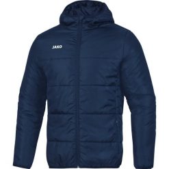 Kurtka puchowa Jako Stepp Basic. Niebieskie kurtki JAKO, s, bez wzorów, z materiału, z kapturem. Za 250.70 zł.
