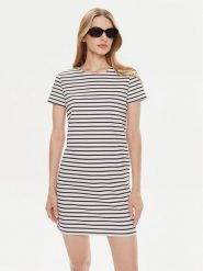 Vero Moda Sukienka codzienna Abby 10304718 Biały Regular Fit. Białe sukienki Vero Moda, na co dzień, m, bez wzorów, z syntetyku, bez kołnierzyka, bez ramiączek, proste. Za 79.99 zł.