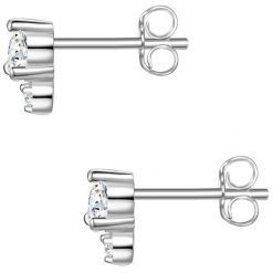 Glanzstücke München Srebrne kolczyki sztyfty srebro wysokiej próby Cyrkonia żółte złoto Kolczyki 1 ct Damski. Szare kolczyki Glanzstücke München, z cyrkonią, srebrne. Za 79.99 zł.