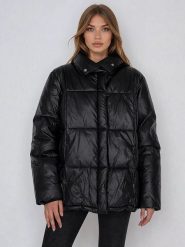 Steve Madden Kurtka zimowa w kolorze czarnym rozmiar: XL. Czarne kurtki Steve Madden, na zimę, xl, bez wzorów, z puchu, bez kaptura. Za 173.99 zł.