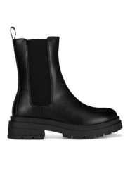 JENNY Sztyblety HY60188-1 Czarny. Czarne botki Jenny, bez wzorów, bez obcasa, na płaskiej podeszwie, bez zapięcia. Za 169.99 zł.