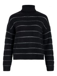 Vila Golf "Vizara" w kolorze czarnym rozmiar: XS. Czarne swetry Vila, xs, bez wzorów, bez ramiączek. Za 91.77 zł.