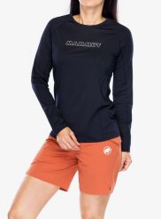 Bluza damska Mammut Selun FL Longsleeve Logo. Niebieskie bluzy z kapturem Mammut, l, bez wzorów, z materiału, bez kaptura. Za 325.60 zł.