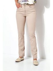 Relaxed by TONI Dżinsy - Slim fit - w kolorze beżowym rozmiar: W38. Brązowe jeansy Relaxed by TONI, bez wzorów, klasyczne, z podwyższonym stanem. Za 145.26 zł.