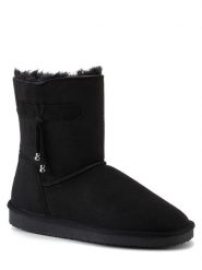 ISLAND BOOT Botki zimowe "Kinsac" w kolorze czarnym rozmiar: 40. Czarne botki Island Boot, bez wzorów, z materiału, bez obcasa, bez zapięcia. Za 177.10 zł.