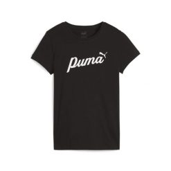 Damska koszulka ESS+ Script PUMA Black. Białe t-shirty sportowe Puma, s, bez wzorów, bez ramiączek, na jogę i pilates. Za 85.00 zł.
