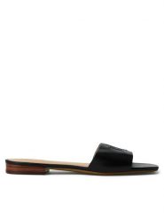 LAUREN RALPH LAUREN Klapki Everley 802959142001 Czarny. Czarne klapki Lauren Ralph Lauren, bez wzorów, ze skóry, bez obcasa, bez zapięcia. Za 599.99 zł.