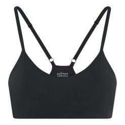 Bralette Z Dekoltem V Dla Kobiet. Brązowe biustonosze sportowe GIRLFRIEND COLLECTIVE, bez wzorów. Za 193.99 zł.