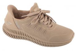 Buty sportowe Sneakersy damskie, Skechers Slip-Ins: Bobs Geo Lite - Divine Pace. Zielone buty treningowe Skechers, bez wzorów, z materiału, przed kostkę, bez zapięcia, trekkingowe. Za 299.99 zł.