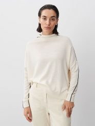 Someday Sweter "Timani" w kolorze kremowym rozmiar: M. Brązowe swetry someday., m, bez wzorów, z kaszmiru, bez ramiączek. Za 237.73 zł.