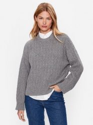 Tommy Hilfiger Sweter WW0WW39003 Szary Oversize. Szare swetry Tommy Hilfiger, xl, bez wzorów, z syntetyku, bez ramiączek. Za 1,239.00 zł.