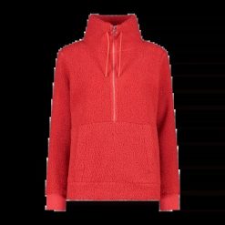 Bluza damska turystyczna CMP 32P3806. Czerwone bluzy bez kaptura CMP, l, bez wzorów, z polaru, bez kaptura. Za 283.50 zł.