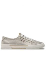 Pepe Jeans Tenisówki Brady Party W PLS31439 Złoty. Żółte trampki Pepe Jeans, bez wzorów, z jeansu, bez zapięcia. Za 199.99 zł.
