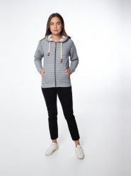 Bluza damska Protest NXGJANNU full zip hoody. Szare bluzy Protest, m, bez wzorów, z bawełny, klasyczne, bez ramiączek, z kapturem. Za 259.99 zł.