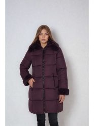 Jessica Simpson Płaszcz zimowy w kolorze fioletowym rozmiar: M. Różowe płaszcze Jessica Simpson, na zimę, m, bez wzorów, z puchu, bez kaptura. Za 173.99 zł.