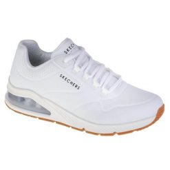 Buty sportowe Sneakersy damskie, Skechers Uno 2 - Air Around You. Białe buty treningowe Skechers, bez wzorów, z materiału, przed kostkę, bez zapięcia, trekkingowe. Za 426.00 zł.