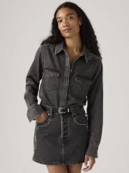 Levi's Koszula dżinsowa w kolorze antracytowym rozmiar: S. Czarne koszule Levi's, s, bez wzorów, z bawełny, bez kołnierzyka, bez ramiączek. Za 152.98 zł.