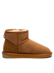 EMU Australia Śniegowce Stinger Micro W10937 Brązowy. Brązowe śniegowce Emu Australia, bez wzorów, ze skóry, bez zapięcia. Za 599.99 zł.