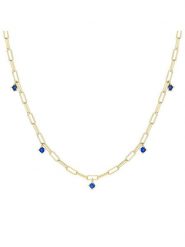 Tamaris Naszyjnik z elementem ozdobnym - dł. 45 cm rozmiar: onesize. Niebieskie naszyjniki Tamaris, z materiału, srebrne. Za 172.95 zł.