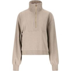 Damski sweter 1/2 zip Athlecia Reiley. Brązowe swetry Athlecia, na zimę, bez wzorów, bez ramiączek. Za 288.00 zł.