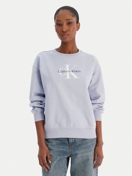 Calvin Klein Jeans Bluza Monologo LV047B234G Fioletowy Regular Fit. Fioletowe bluzy bez kaptura Calvin Klein Jeans, xl, bez wzorów, z bawełny, bez kaptura. Za 389.99 zł.