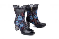 LAURA VITA 0007555 Ledao 01 charbon, botki damskie. Botki LAURA VITA, bez wzorów, bez obcasa, na obcasie, bez zapięcia. Za 396.68 zł.