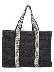 Beagles Shopper bag "Ibiza" w kolorze czarnym - 50 x 37 x 16 cm rozmiar: onesize. Czarne shopper bag Beagles, bez wzorów, z materiału, na ramię, bez dodatków. Za 95.99 zł.