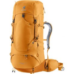 Plecak trekkingowy Deuter Aircontact Lite 50 + 10 - amber/maple. Brązowe plecaki Deuter, bez wzorów, bez dodatków. Za 875.99 zł.