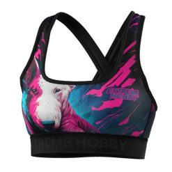 Stanik sportowy fitness siłownia MMA EXTREME HOBBY VIVID BULLTERRIER. Czarne biustonosze sportowe EXTREME HOBBY, bez wzorów, z elastanu, na fitness i siłownię. Za 129.00 zł.