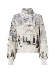 Monari Sweter damski z dzianiny Kobiety Bawełna biały|czarny|beżowy wzorzysty, 42. Białe swetry Monari, bez wzorów, z bawełny, bez ramiączek. Za 699.95 zł.