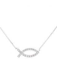 Revoni Złoty naszyjnik z elementem ozdobnym - dł. 45 cm rozmiar: onesize. Szare naszyjniki Revoni, z materiału, z diamentem, złote. Za 1,840.99 zł.