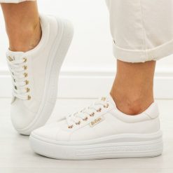 Białe trampki damskie Lee Cooper 4474. Białe trampki Lee Cooper, bez wzorów, z gumy, casualowe, bez zapięcia. Za 139.00 zł.