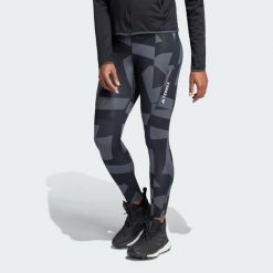 Legginsy Terrex Multi Printed. Czarne legginsy adidas, bez wzorów, z materiału, sportowe. Za 329.00 zł.