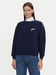 Gant Bluza 4201239 Granatowy Loose Fit. Niebieskie bluzy Gant, xs, bez wzorów, z bawełny, bez kaptura. Za 329.99 zł.