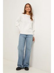 Soft Cashmere Sweter w kolorze białym rozmiar: 38/40. Białe swetry Soft Cashmere, bez wzorów, klasyczne, bez ramiączek. Za 160.96 zł.
