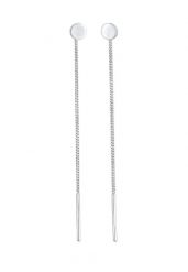 Elli Damskie kolczyki wiszące do przeciągania płytkowe Basic ze srebra próby 925 Sterling Silver Kolczyki 1 ct. Szare kolczyki Elli, srebrne. Za 156.39 zł.