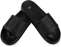 Damskie klapki sportowe miejskie na basen plażę czarne GAP AUSTIN. Czarne klapki GAP, bez wzorów, z gumy, eleganckie, bez obcasa, bez zapięcia. Za 79.00 zł.