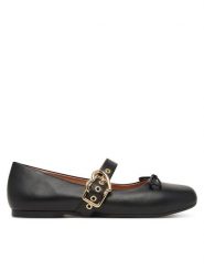 LOVE MOSCHINO Baleriny JA11091G1PIE0000 Czarny. Czarne baleriny Love Moschino, bez wzorów, ze skóry, bez obcasa, bez zapięcia. Za 879.99 zł.