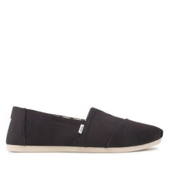 Półbuty Toms. Czarne półbuty wsuwane TOMS, bez wzorów, bez obcasa, na płaskiej podeszwie. Za 169.99 zł.