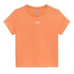 Koszulka Vans Basic Mini Pomarańczowa. Brązowe t-shirty sportowe Vans, bez wzorów, z bawełny, bez ramiączek. W wyprzedaży za 94.75 zł.