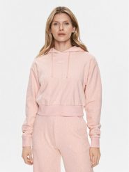 Guess Bluza Gj Logo V4RQ14 KC2W0 Różowy Regular Fit. Czerwone bluzy Guess, s, z aplikacjami, z bawełny, bez kaptura. Za 199.99 zł.