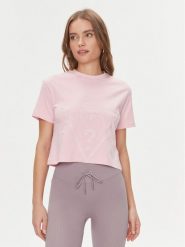 Guess T-Shirt Adele V2YI06 K8HM0 Różowy Regular Fit. Czerwone t-shirty Guess, l, z aplikacjami, z bawełny, bez kołnierzyka, bez ramiączek. Za 259.99 zł.