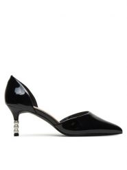 Sergio Bardi Czółenka WYL3994-2Z-SB Czarny. Czarne czółenka Sergio Bardi, bez wzorów, z lakierowanej skóry, bez obcasa, bez zapięcia. Za 329.99 zł.