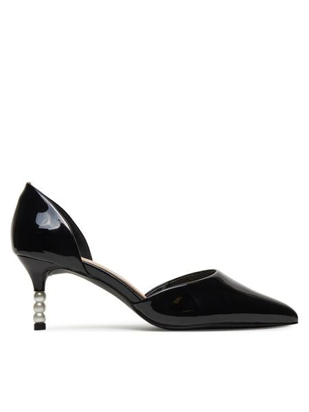 Sergio Bardi Czółenka WYL3994-2Z-SB Czarny. Czarne czółenka Sergio Bardi, bez wzorów, z lakierowanej skóry, bez obcasa, bez zapięcia. Za 329.99 zł.