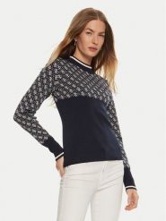 Guess Sweter W3BR81 Z37K0 Błękitny Slim Fit. Niebieskie swetry Guess, xs, z aplikacjami, z wiskozy, bez ramiączek. Za 199.99 zł.
