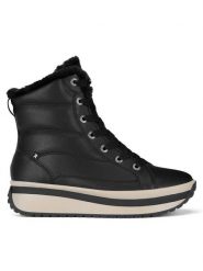 Rieker Revolution Lifestyle Botki W0963-01 Czarny. Czarne botki Rieker Revolution Lifestyle, bez wzorów, bez obcasa, na koturnie, bez zapięcia. Za 399.00 zł.