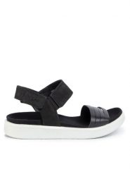ECCO Sandały Flowt W 27360351052 Czarny. Czarne sandały ECCO, bez wzorów, ze skóry, bez obcasa, na płaskiej podeszwie, bez zapięcia. Za 569.99 zł.