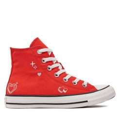 Trampki Converse. Czerwone trampki Converse, bez wzorów, retro, bez zapięcia. Za 239.99 zł.