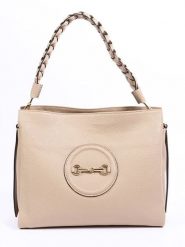 Florence Bags Skórzana torebka "Hoppo" w kolorze beżowym - 32 x 26 x 11 cm rozmiar: onesize. Brązowe torebki klasyczne Florence Bags, bez wzorów, z materiału, bez dodatków. Za 382.99 zł.